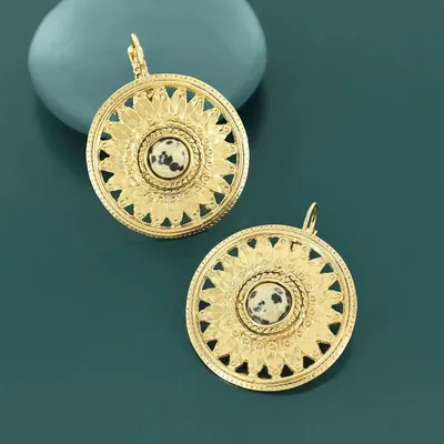 Jewelry - SOLEDAD SLEEPERS GOLD GREY - TARATATA BIJOUX