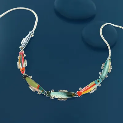 Jewelry - BLUE SILVER MULTI COLOR NECKLACE - TARATATA BIJOUX
