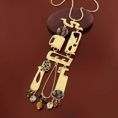 Jewelry - SWAHILI NECKLACE GOLD COLOUR MULTI - TARATATA BIJOUX