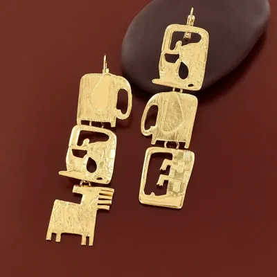 Bijoux - DORMEUSES SWAHILI COULEUR DORE DORE - TARATATA BIJOUX