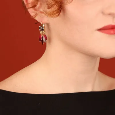 Jewelry - HIBISCUS SLEEPERS IN ROSE GOLD - TARATATA BIJOUX