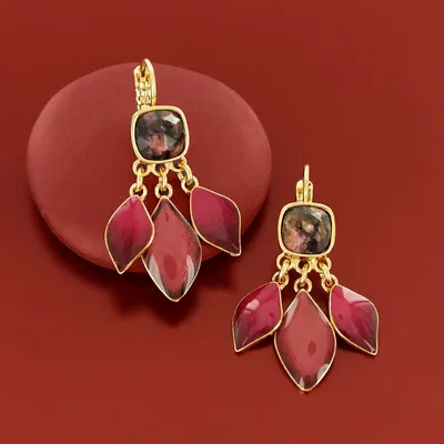 Jewelry - HIBISCUS SLEEPERS IN ROSE GOLD - TARATATA BIJOUX