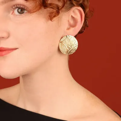 Jewelry - Gold Hibiscus Fleas - TARATATA BIJOUX