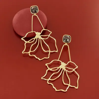Jewelry - Rose gold hibiscus flowers - TARATATA BIJOUX