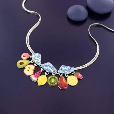 Jewelry - PRETTY PRETTY SILVER MULTI COLOR NECKLACE - TARATATA BIJOUX