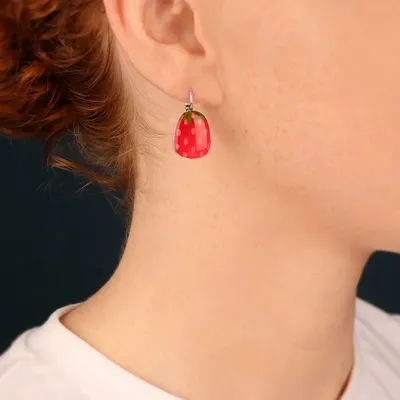 Jewelry - DELICE SLEEPERS SILVER RED - TARATATA BIJOUX