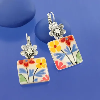 Jewelry - DELICE SLEEPERS SILVER MULTI COLOR - TARATATA BIJOUX