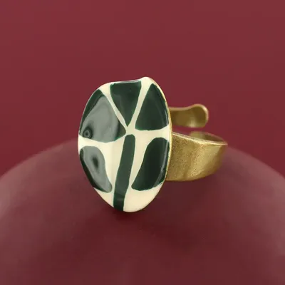 Bijoux - BAGUE KALY COULEUR BRONZE VERT - TARATATA BIJOUX