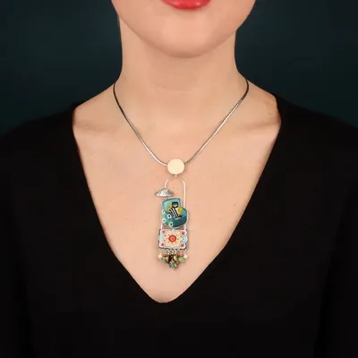 Jewelry - CHANAPE NECKLACE, SILVER AND BLUE COLOUR - TARATATA BIJOUX