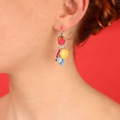 Bijoux - DORMEUSES JOLIE JOLIE COULEUR ARGENT MULTI - TARATATA BIJOUX