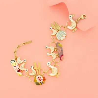 Jewelry - MULTI-COLOR GOLD FEATHER BRACELET - TARATATA BIJOUX