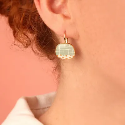 Jewelry - GOLD AND BLUE FEATHER SLEEPERS - TARATATA BIJOUX