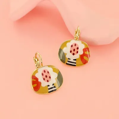 Jewelry - MULTI-COLOR GOLD FEATHER SLEEPERS - TARATATA BIJOUX