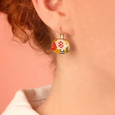 Jewelry - MULTI-COLOR GOLD FEATHER SLEEPERS - TARATATA BIJOUX