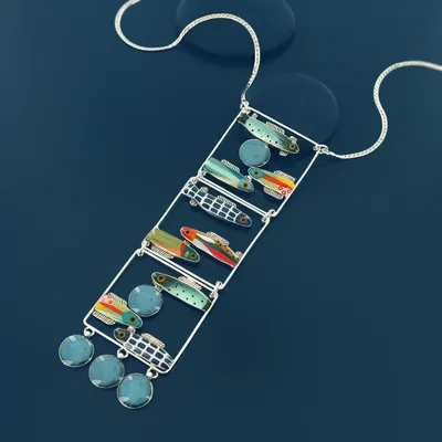 Jewelry - BLUE SILVER MULTI COLOR NECKLACE - TARATATA BIJOUX