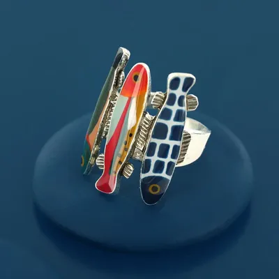 Jewelry - BLUE RING, SILVER MULTI COLOR - TARATATA BIJOUX