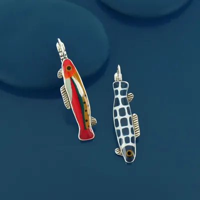 Jewelry - BLUE SILVER MULTI COLOR SLEEPERS - TARATATA BIJOUX