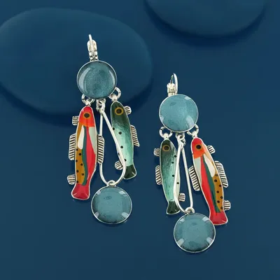 Jewelry - BLUE SILVER MULTI COLOR SLEEPERS - TARATATA BIJOUX