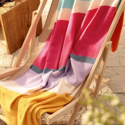 Throw blankets - Throw Nizza Stripe - BIEDERLACK