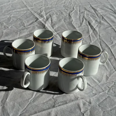 Tasses et mugs - Lot de 6 petites tasses à expresso Germer Porcelaine, made in Brésil - OFFICE OBJETS