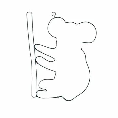 Other wall decoration - Wire Wall Decoration\" Koala Silhouette\ "” - to pin - BIJOUX DE MUR