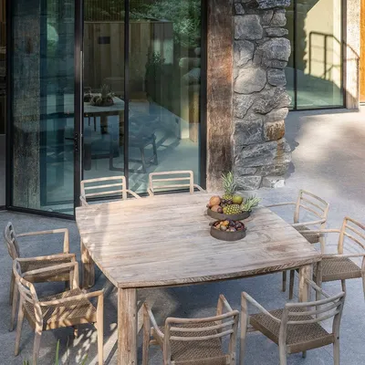 Lawn tables - Square Table Miguel - GOMMAIRE