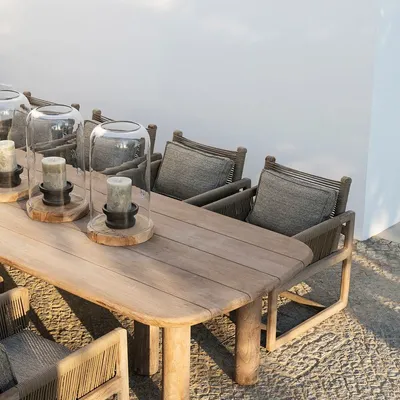 Tables Salle à Manger - Low Table Carlo and Easy Chair Carlo - GOMMAIRE