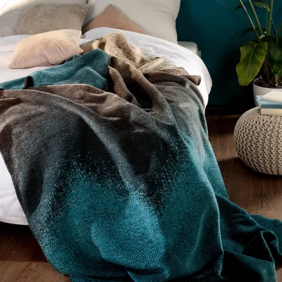 Throw blankets - Blanket Blue Fade - BIEDERLACK