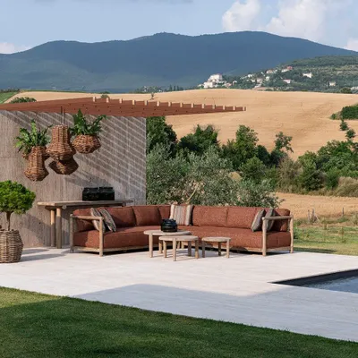 Lawn sofas   - Sofa L-shape Mieke - GOMMAIRE