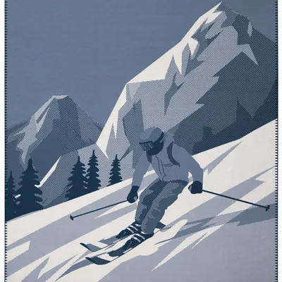 Throw blankets - Blanket Snow Flow - BIEDERLACK