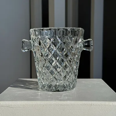 Carafes - H14 D12 Classic Vintage Mini Glass Ice Bucket - OFFICE OBJETS