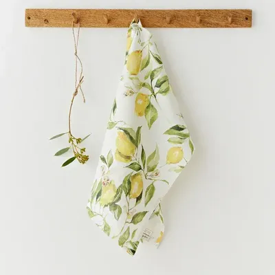Torchons - Torchon en lin imprimé Jardin d’agrumes - MAGICLINEN
