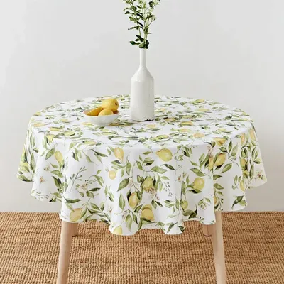 Nappes - Nappe ronde en lin imprimée Jardin d’agrumes - MAGICLINEN