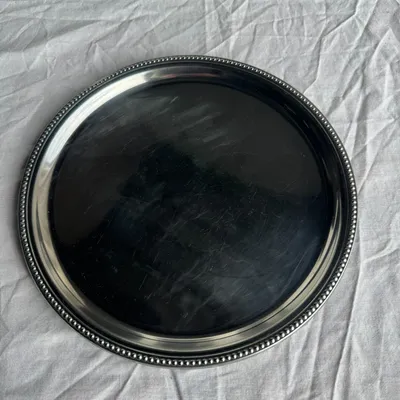 Platter and bowls - D27 Pearl Stripe Vintage Circular Platter - OFFICE OBJETS
