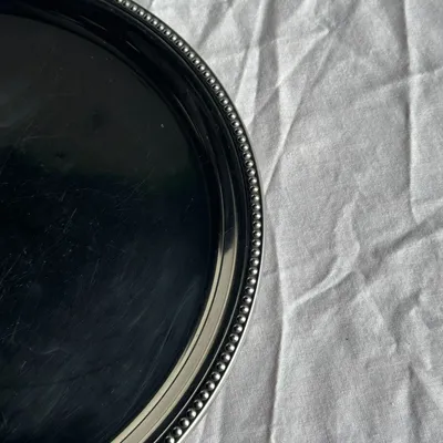 Platter and bowls - D27 Pearl Stripe Vintage Circular Platter - OFFICE OBJETS