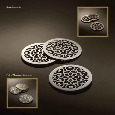 Accessoires thé et café - Ensemble de sous-verres Rosas 4 pièces - ANATOLI
