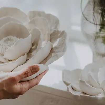 Autres décorations murales - Plaque florale artisanale - Décoration murale effet 3D - DABA DECO