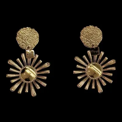 Jewelry - 01-Pop Arty Golden Sun Clip - MAISON FITZGERALD