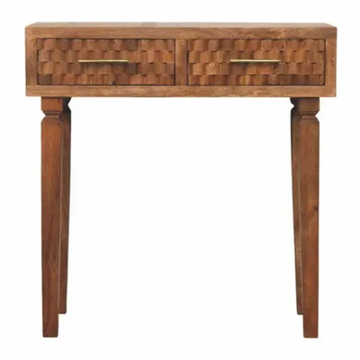 Consoles - Artisan Furniture Solid Wood Table console Arno en teck doré - ARTISAN FURNITURE