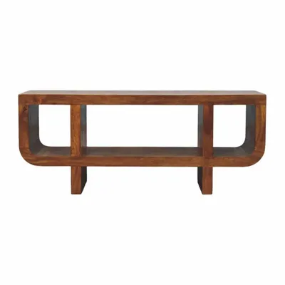 Meubles TV - Artisan Furniture Solid Wood Meuble multimédia Orion courbé en châtaignier - ARTISAN FURNITURE