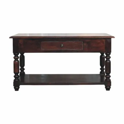 Consoles - Artisan Furniture Solid Wood Console en cerisier à pieds tournés - ARTISAN FURNITURE