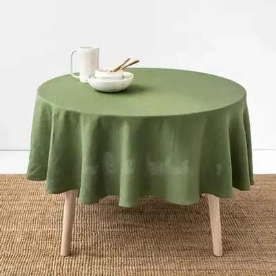 Nappes - Nappe ronde en lin vert forêt - MAGICLINEN