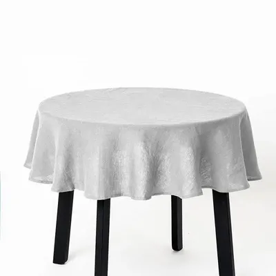 Nappes - Nappe ronde en lin gris clair - MAGICLINEN