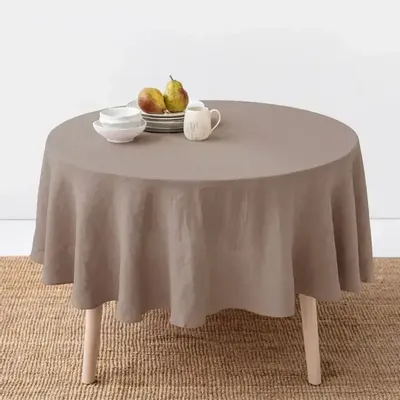 Nappes - Nappe ronde en lin couleur moka - MAGICLINEN