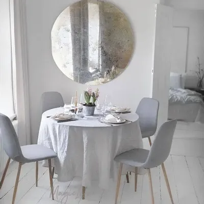 Nappes - Nappe ronde en lin blanche - MAGICLINEN