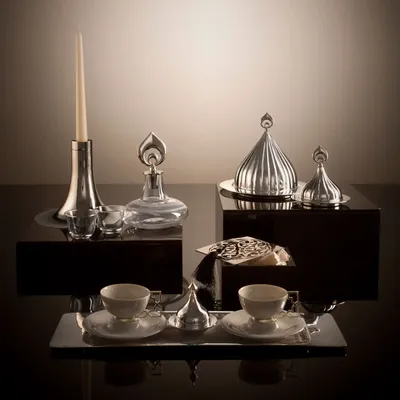 Accessoires thé et café - Ensemble de service à café Lunar pour 2 (8 pièces) - ANATOLI