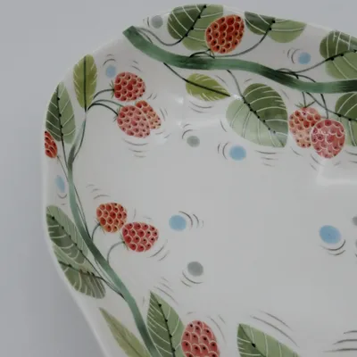 Plats et saladiers - Le plateau Raspberry Cloud - GLAZARA