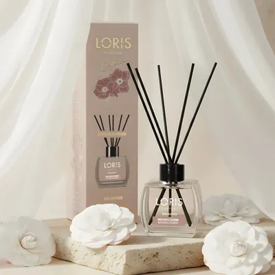 Scent diffusers - White Musk & Cashmere Stick Fragrance Diffuser 120ml - LORIS PARFUM