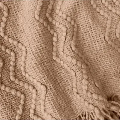 Plaids - Couverture Marilyn, 130 x 170 cm, beige - DILIOS