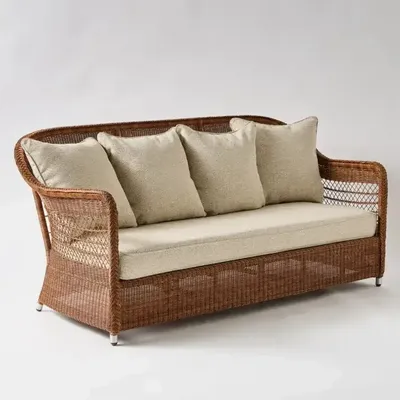 Sofas - BIARRITZ CHATAIGNE 3-seater resin sofa - KOK MAISON